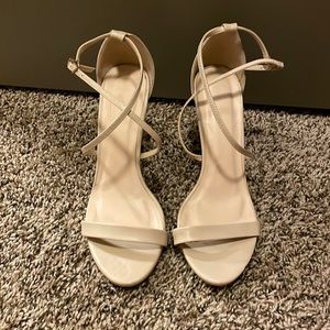 Nude Strappy Crisscross Heals